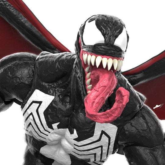 Vue arrière de la figurine Venom montrant les détails du symbiote, 15cm
