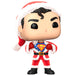 Set complet FUNKO comprenant la figurine POP flocked et le T-shirt Superman présenté ensemble