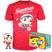 Figurine POP Superman exclusive FUNKO avec finition flocked effet velours, vue de face