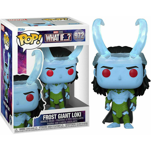Détail de la figurine Funko POP Frost Giant Loki Marvel What If montrant les couleurs et finitions