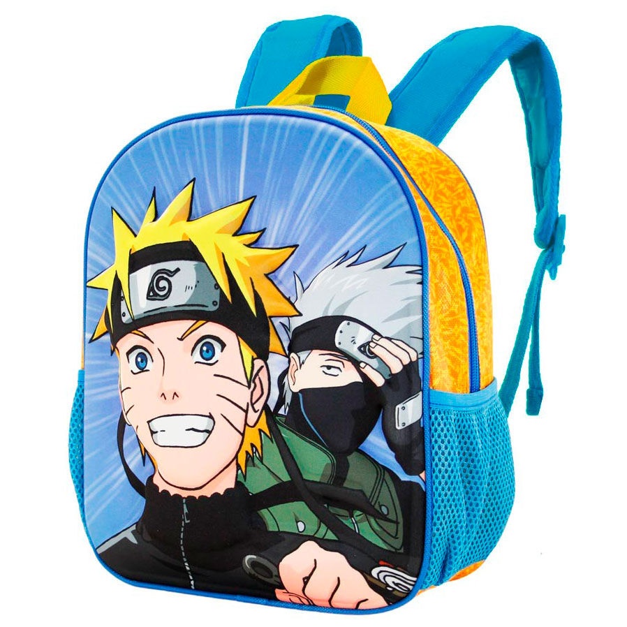 Poches latérales en mesh du sac à dos Naruto Clan pour ranger accessoires facilement