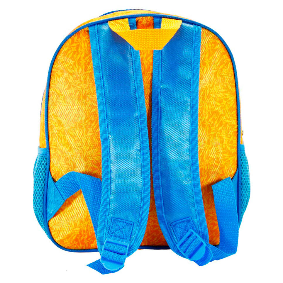 Vue arrière du sac à dos Naruto 3D avec bretelles rembourrées pour un confort optimal