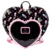 Vue avant du sac à dos Loungefly Valfre Lucy Tattoo Heart avec motif tatouage coloré
