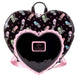 Vue avant du sac à dos Loungefly Valfre Lucy Tattoo Heart avec motif tatouage coloré