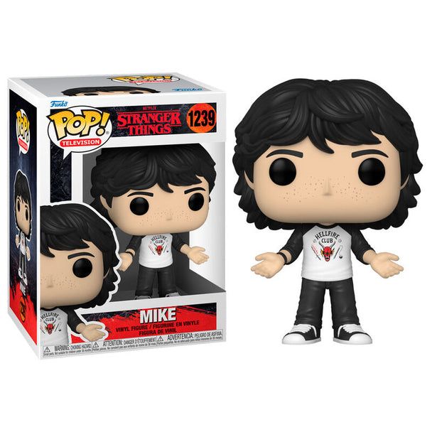 Figurine Funko POP Mike de Stranger Things vue de face avec détails précis du visage et vêtements
