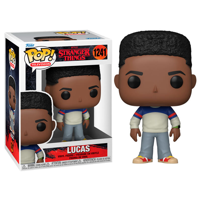 Figurine Funko POP Lucas de Stranger Things en vinyle 9cm dans sa boîte vitrine transparente