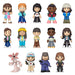 Deux figurines Funko Mystery Minis Stranger Things exposées, représentant des personnages emblématiques de la série