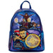 Vue avant du sac à dos Loungefly Doctor Strange Marvel Multiverse of Madness avec design coloré et détaillé