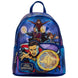 Vue avant du sac à dos Loungefly Doctor Strange Marvel Multiverse of Madness avec design coloré et détaillé