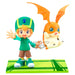 Figurine Takeru & Patamon de 15cm en PVC vue de face avec détails colorés