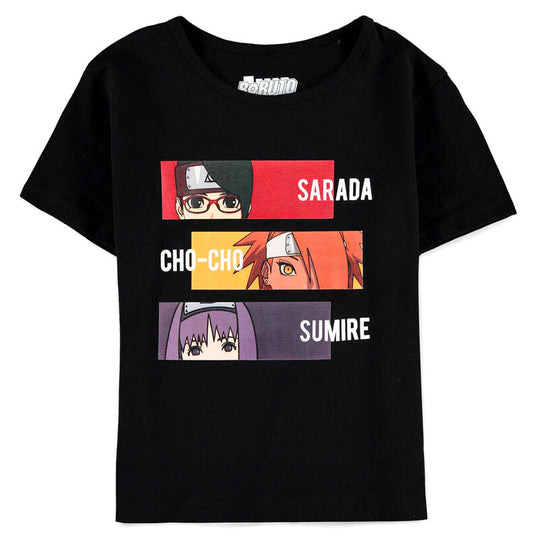 T-shirt enfant Boruto Next Generation en coton blanc avec logo coloré, présenté sur fond neutre