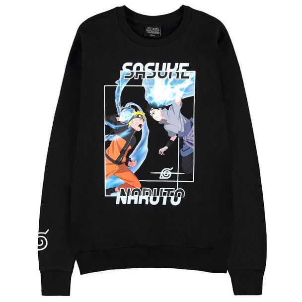 Sweat Naruto Shippuden Sasuke en coton polyester avec design officiel DIFUZED, vue avant du produit