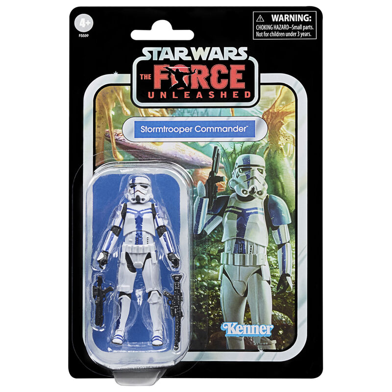 Figurine Stormtrooper Commander Star Wars articulée de 9,5 cm vue de face avec casque détaillé