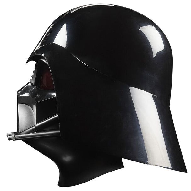 Casque Obi Wan Kenobi et Dark Vador assemblés sur leur base d’exposition officielle HASBRO