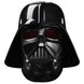Zoom sur les points de connexion magnétiques entre le masque, le col et la capuche du casque Dark Vador