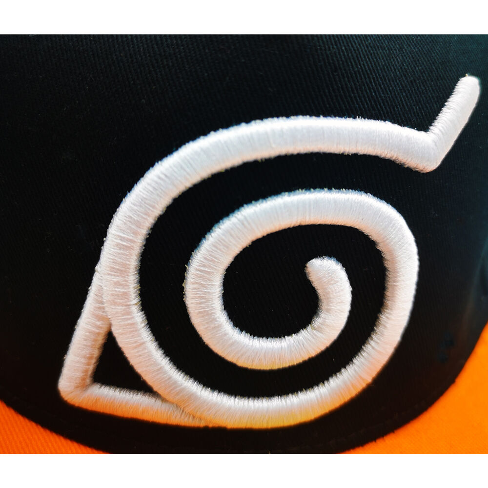 Détail du tissu et des coutures de la casquette Naruto junior PIERROT pour enfants