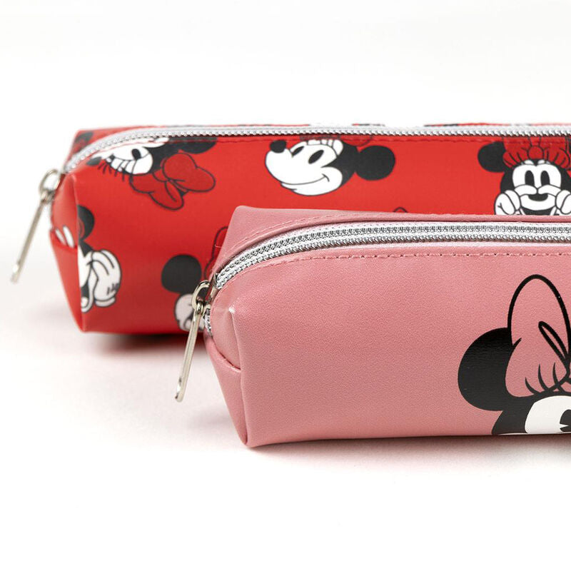 Trousse à crayons Disney Minnie CERDÁ ouverte montrant l’intérieur spacieux pour stylos et crayons