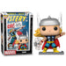 Figurine POP Marvel Classic Thor de face avec son marteau emblématique Mjolnir, design comic cover FUNKO