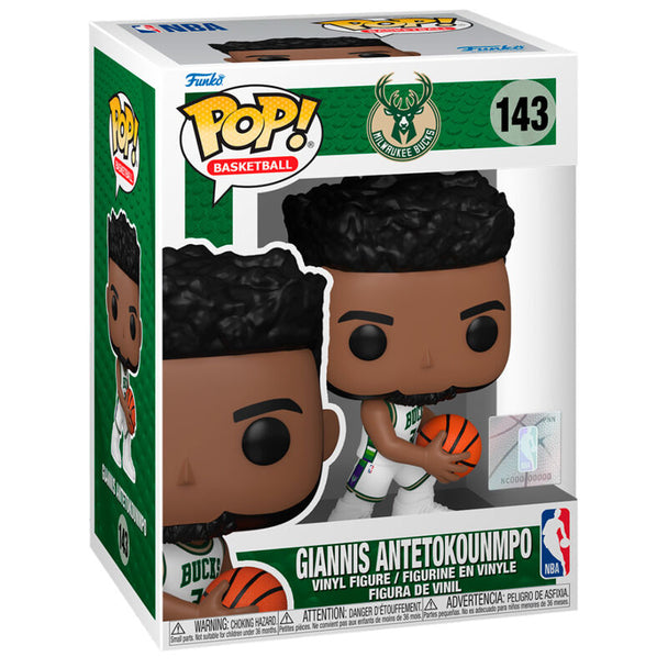 Boîte cadeau de la figurine Funko POP NBA Giannis Antetokounmpo avec design officiel