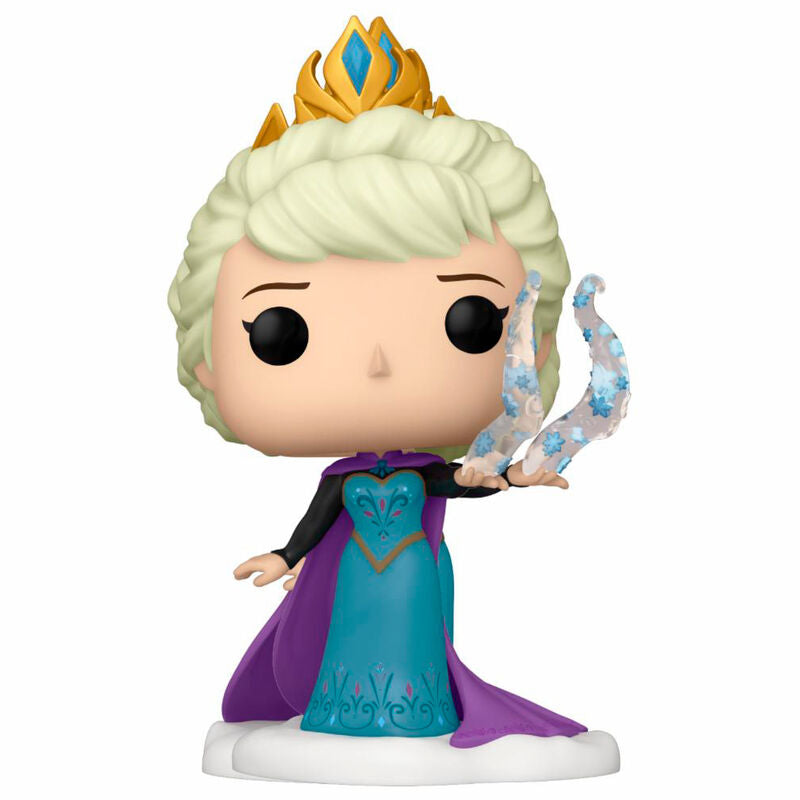 Packaging de la figurine Funko POP Elsa Ultimate Princess avec design coloré et logo