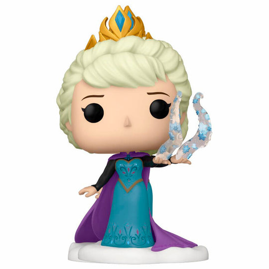 Packaging de la figurine Funko POP Elsa Ultimate Princess avec design coloré et logo