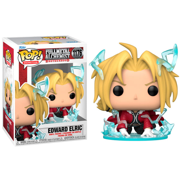 Boîte cadeau de la figurine Funko POP Edward Elric avec logo Full Metal Alchemist visible