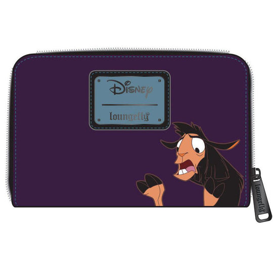 Détail du fermoir et des coutures du portefeuille Yzma Kitty Loungefly, compact et pratique