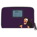 Détail du fermoir et des coutures du portefeuille Yzma Kitty Loungefly, compact et pratique