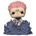 Figurine POP Deluxe de Sukuna de Jujutsu Kaisen vue de face avec détails précis et couleurs vives
