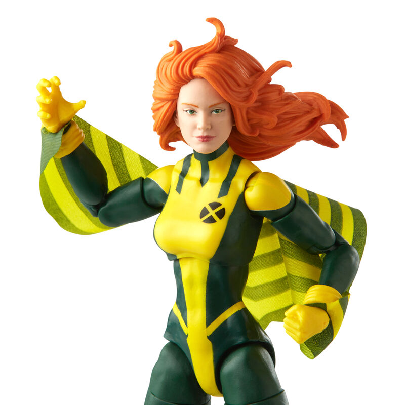 Vue arrière de la figurine Siryn Marvel Legends X-Men mettant en avant les détails du dos