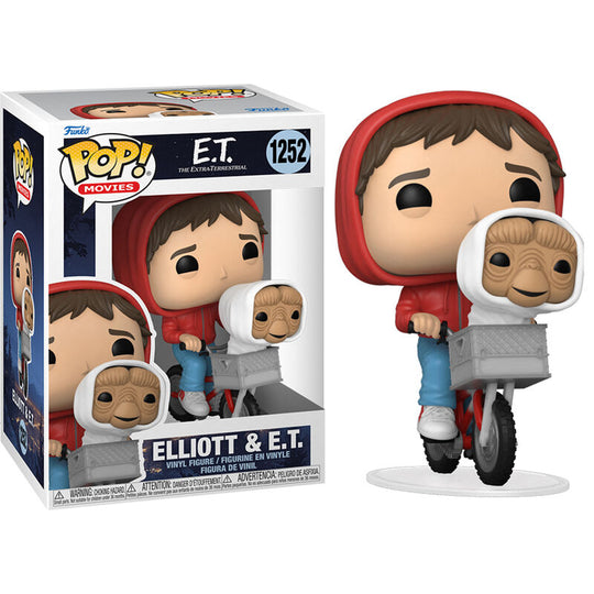 Figurine Funko POP de 9 cm représentant Elliott tenant E.T. dans ses bras, édition 40e anniversaire