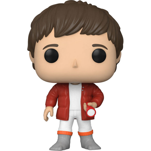 Vue de face de la figurine Funko POP Elliott avec E.T. sur l'épaule, édition 40e anniversaire