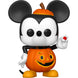Vue de face de la figurine Funko POP Mickey Trick or Treat avec son costume Halloween coloré