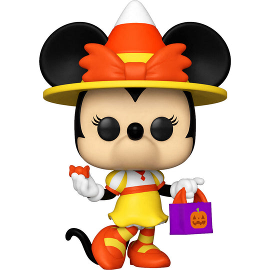 Vue de face de la figurine Minnie Disney Trick or Treat avec costume Halloween coloré