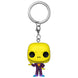 Porte-clés Funko Pocket POP Jack Skellington en gros plan avec détails précis du visage et costume noir et blanc