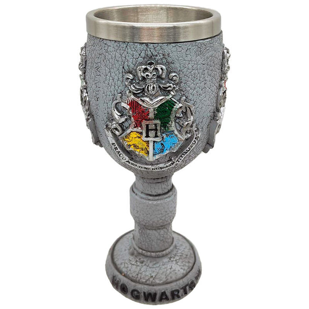 Tasse métallique Harry Potter Hogwarts avec design officiel KIDS LICENSING, idéale pour boissons chaudes ou froides.