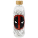 Bouteille en verre Deadpool Marvel 1030ml STOR vue de face avec design coloré du personnage Deadpool
