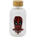 Bouteille en verre borosilicaté Marvel Deadpool 620ml vue de face avec bouchon hermétique