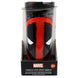 Ensemble de quatre images du tumbler Marvel Deadpool illustrant son design et ses fonctionnalités