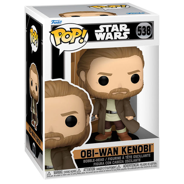 Boîte vitrine de la figurine Funko POP Obi-Wan Kenobi Star Wars, idéale pour collectionneurs