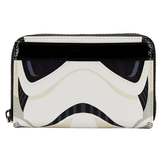 Portefeuille Loungefly Star Wars lenticulaire fermé avec design détaillé en cuir vegan et fermeture éclair avec charm en émail