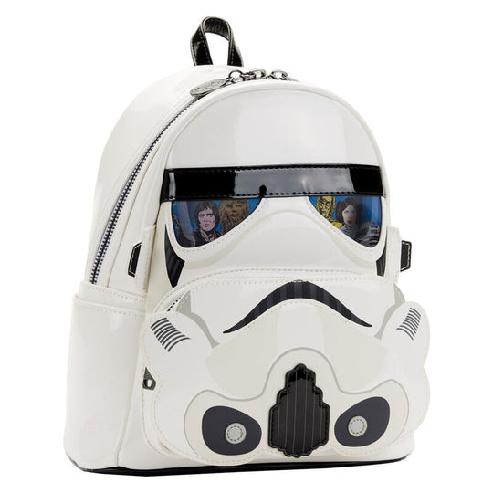 Détail des bretelles ajustables et des poches latérales du sac à dos Star Wars Loungefly