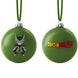 Boule de Noël Dragon Ball Z Cell avec un design détaillé et couleurs vives, vue rapprochée
