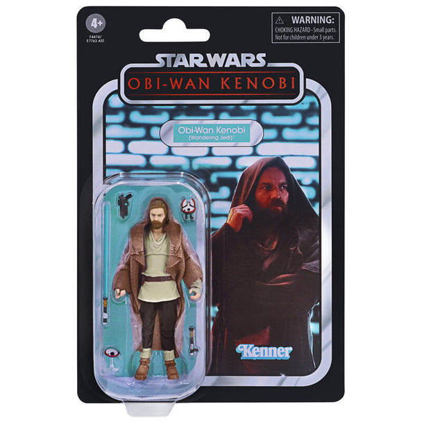 Figurine articulée Obi-Wan Kenobi 9,5cm de face avec sabre laser allumé