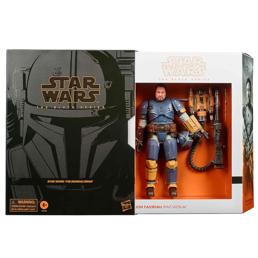 Figurine articulée The Mandalorian 15 cm de HASBRO en position dynamique avec accessoires