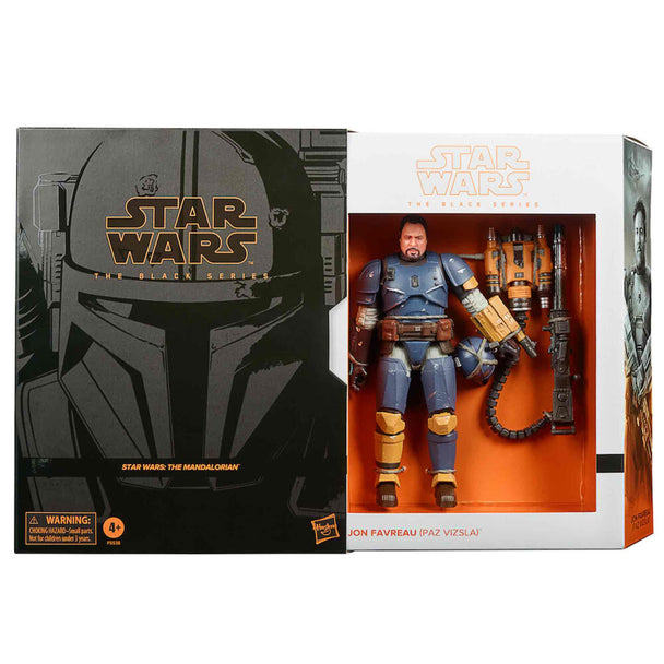 Figurine articulée The Mandalorian 15 cm de HASBRO en position dynamique avec accessoires