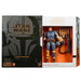 Figurine articulée The Mandalorian 15 cm de HASBRO en position dynamique avec accessoires