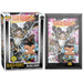 Figurine POP Black Adam FUNKO vue de face avec détails de costume noir et or, édition Comic Cover DC Comics