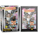 Figurine POP Black Adam FUNKO vue de face avec détails de costume noir et or, édition Comic Cover DC Comics
