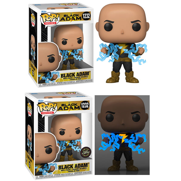 Figurine Funko POP Black Adam DC Comics vue de face dans sa boîte cadeau transparente